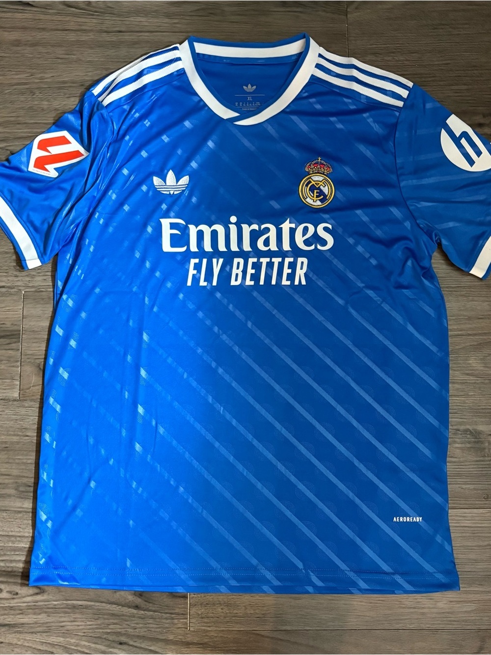 Adidas Blue Real Madrid 'Emirates Fly Better' Jersey
